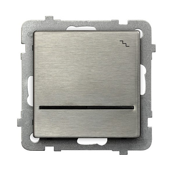 Ospel Sonata Сталь Переключатель (сх.6) 1-клавишный с подсветкой, без рамки, ŁP-3RMS/m/37