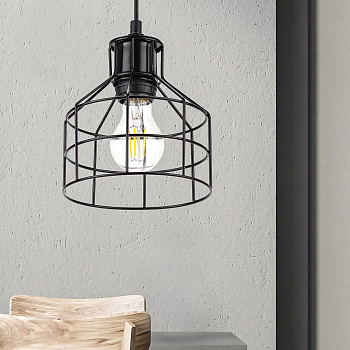 ЭРА PL9 BK Черный Подвес металлический, E27, max 60W, d160 мм