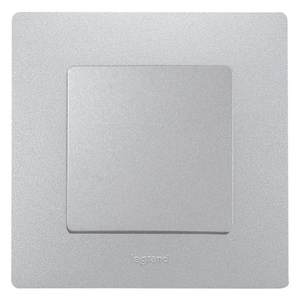 Купить Legrand Etika Алюминий Выключатель 1-клавишный, автоматические клеммы, 10AX, 250 В 672401