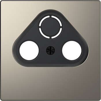 SE Merten D-Life Никель Накладка центральная TV розетки, 2/3 отверстий MTN4123-6050