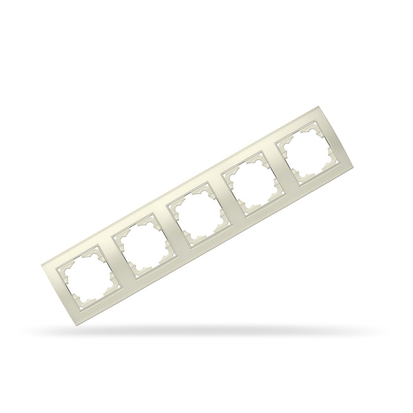 UNIVersal "Бриллиант" Рамка "Слоновая кость" 5-ти местная горизонтальная 1032