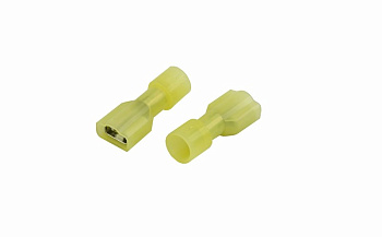 Клемма плоская полностью изолированная гнездо - 6.6мм в нейлоне 4-6мм² (РПи-м(н) 6.0-(6.3)) желтый Rexant 08-0652
