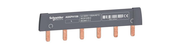 Купить SE Acti 9 Шинка гребенчатая 1P (L1…) 6 мод.18мм 100А разрезаемая A9XPH106