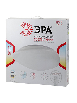ЭРА SPB-6 "Stone" 60 Светодиодный светильник 60Вт 3000-6500К 4800 Лм с пультом ДУ 560x510x107 мм