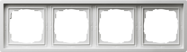Gira F100 Бел глянц Рамка 4-ая 0214112