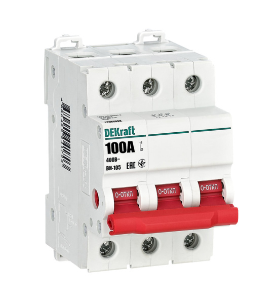 Dekraft Выключатель-разъединитель 3Р 100А ВН-105