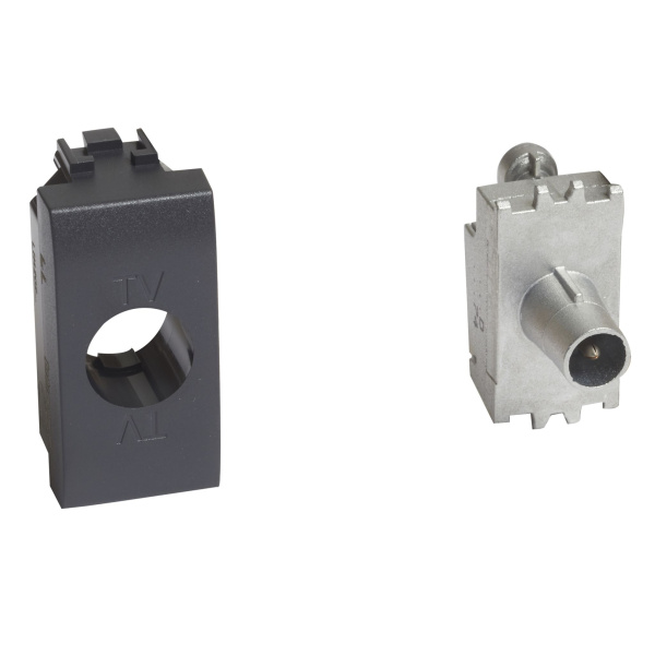 Купить BT Livinglight Мех Розетки TV "звезда", разъем 9,5 мм, экранир. с лицевыми панелями Белый, Алюминий, Антрацит, 1 мод LN4202D