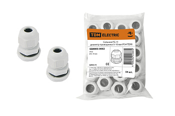 TDM Сальник PG 11 диаметр проводника 5-10мм IP54 SQ0805-0002