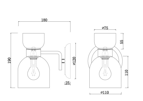 Купить Freya Modern Isla Матовое Золото Бра FR5094WL-01G