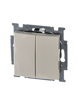 ABB BJB Basic 55 Беж Выключатель 2-х клавишный 2CKA001012A2148