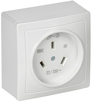 IEK Розетка разборная для плиты с з/к о/у белая 32А Рпл10-К