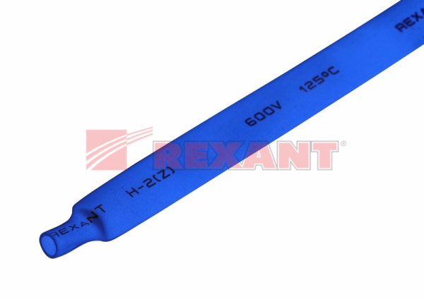 Купить 8.0 / 4.0 мм 1м термоусадка синяя Rexant 20-8005