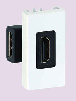 Simon Connect Белый Разъём HDMI, 22,5х45мм, (мама-мама) K129B-9