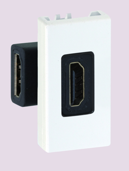 Simon Connect Белый Разъём HDMI, 22,5х45мм, (мама-мама) K129B-9