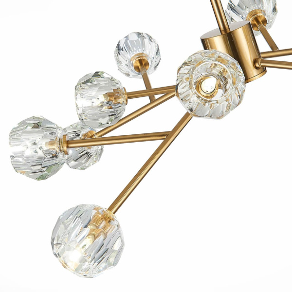 Купить ST Luce SL1166.303.12 Светильник подвесной Латунь/Прозрачный G4 12*3W