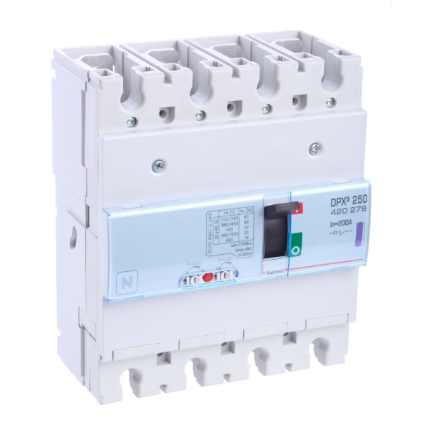 Купить Legrand DPX3 250 Автоматический выключатель 4P 200А 50kA 420278