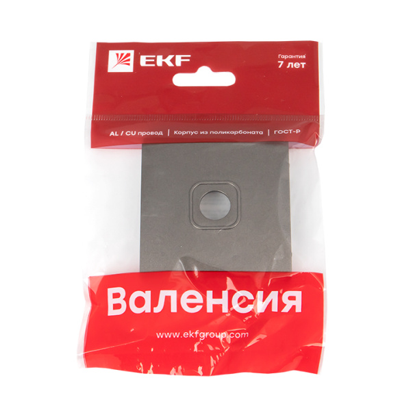 Купить EKF PROxima Валенсия лицевая панель розетки TV 1-местная 75Ом 5-862МГц графит