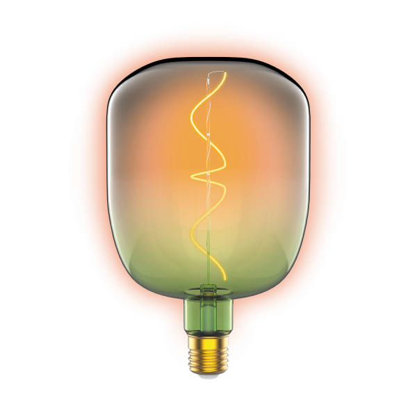 Купить Gauss Лампа Filament V140 5W 200lm 1800К Е27 green-clear flexible LED 1009802105