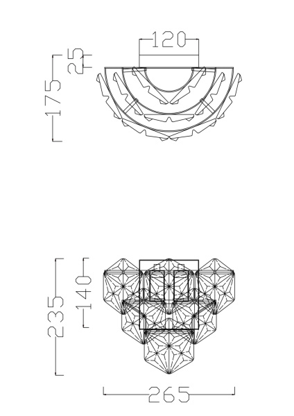 Купить Freya Crystal Molly Хром Бра FR1004WL-02CH