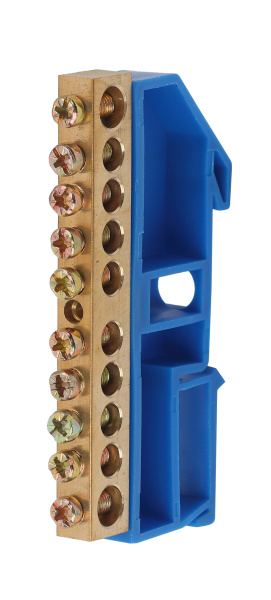 ЭРА NO-222-52 Синий Шина PE "земля" на DIN-изол ШНИ-8х12-10-Д