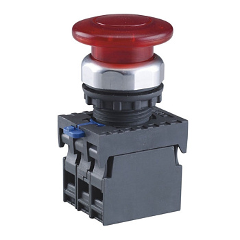 CHINT Кнопка упр. "Грибок" Φ40мм NP8-11MD/14 подсвет., самовозв., красн., AC110-230В, 1НО+1НЗ, IP65 (R)