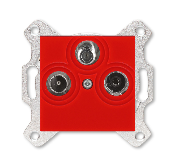 ABB EPJ Levit красный / дымчатый чёрный Розетка TV-R-SAT, красный 2CHH083303A6065