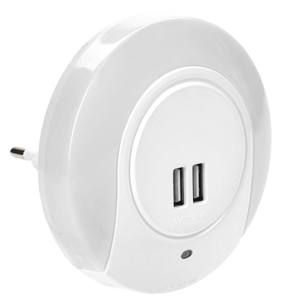 IEK Светильник-ночник 001 круг USB датчик осв. 220В