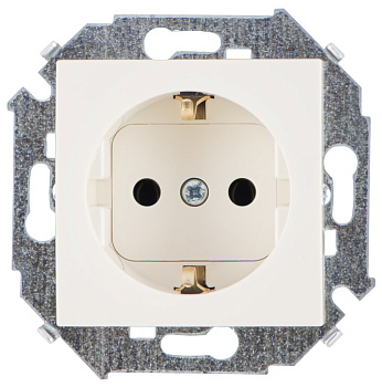 Simon 15 Бежевая Розетка с/з, 16А, 250В, винт.зажим 1591432-031