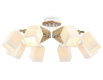 Ambrella Подвесная люстра TR9522/8 WH/GD/FR белый/золото/белый матовый E27*8 max 40W D790*260