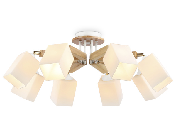 Ambrella Подвесная люстра TR9522/8 WH/GD/FR белый/золото/белый матовый E27*8 max 40W D790*260