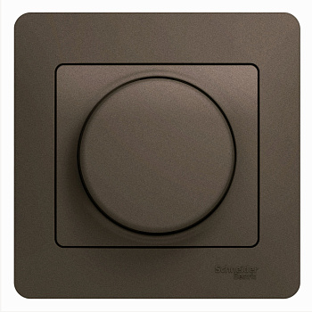 Systeme Electric Glossa Шоколад Светорегулятор (диммер) поворотный, 300Вт (в сборе)