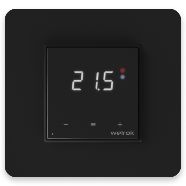 Welrok оz bk Терморегулятор, управление нагревом через Wi-Fi 16 А, 3000 ВА, 5…45  °С