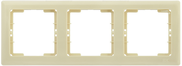 IEK РГ-3-БК Рамка 3 мест. гориз. BOLERO кремовый EMB30-K33