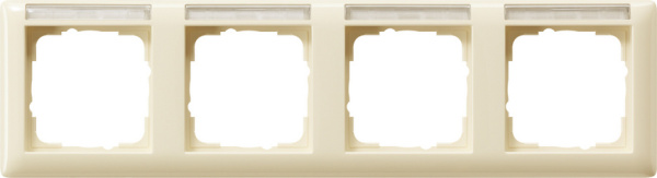 Gira Standard 55 Кремовый глянец Рамка 4-я горизонтальная с полем для надписи 109401
