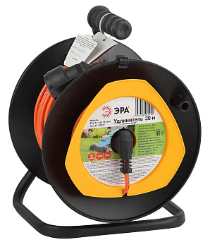 ЭРА RPx-1e-3х0.75-30m Удлинитель силовой на пластиковой катушке c/з 1 гн 30м ПВС 3х0.75