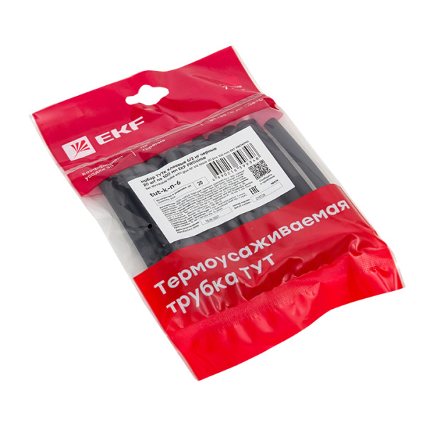 Купить EKF PROxima Набор ТУТк клеевые 6/2 нг черные 20шт по 100мм