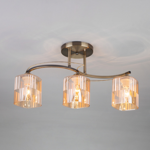 Eurosvet 30124/3 / потолочный светильник /   античная бронза 00000083479