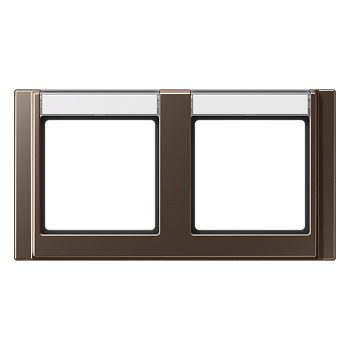 JUNG Рамка 2-кратная с полем для надписи мокка A5820NAMO