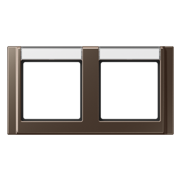 JUNG Рамка 2-кратная с полем для надписи мокка A5820NAMO