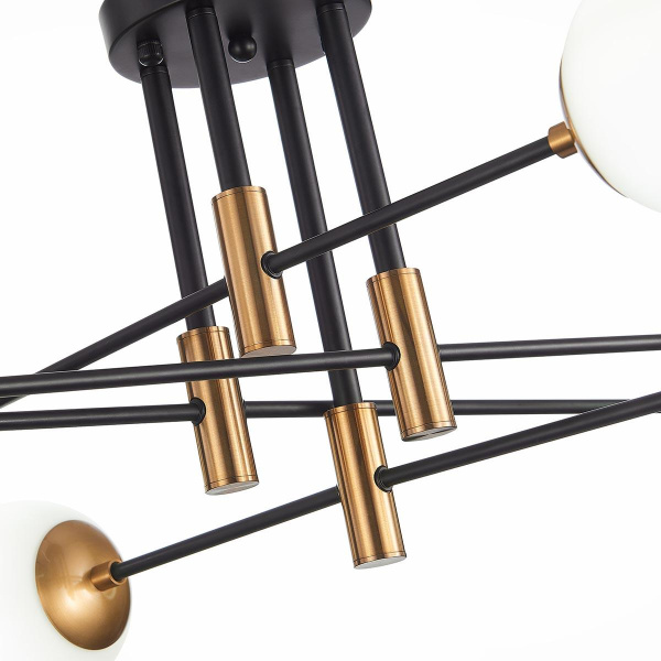 Купить ST Luce SL1203.402.08 Люстра потолочная Бронза,Черный/Белый E27 8*40W