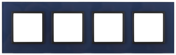 ЭРА 14-5104-29 Elegance Синий/антрацит Стекло Рамка 4-ая