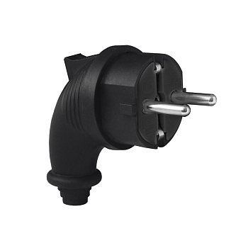 UNIVersal Вилка каучук угловая однофазная с ушком 1241