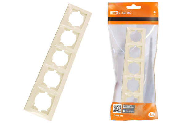 TDM Рамка 5-ти постовая горизонтальная сл. кость "Лама" SQ1815-0137