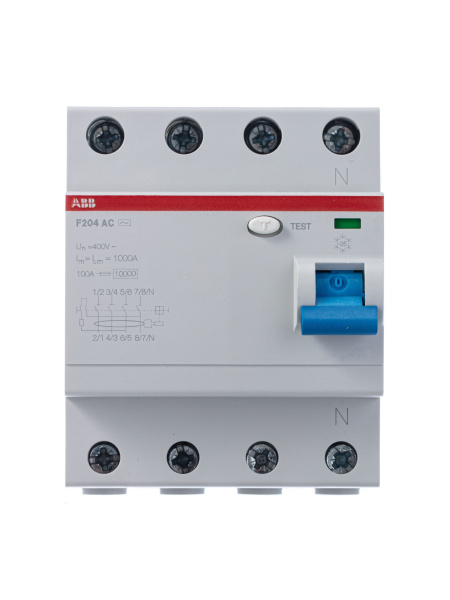 ABB F204AC УЗО 4Р 80А 100mA (AC) 2CSF204001R2800 Купить ABB F204AC УЗО 4Р 80А 100mA (AC) 2CSF204001R2800
