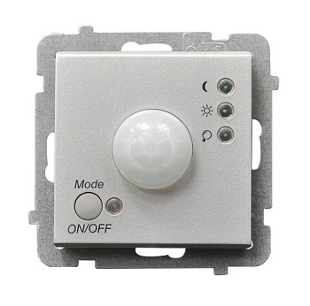 Ospel Sonata Серебро матовое Датчик движения, без рамки ŁP-16R/m/38