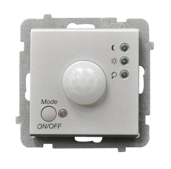 Ospel Sonata Серебро матовое Датчик движения, без рамки ŁP-16R/m/38