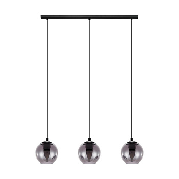 Eglo 98652 Подвес ARISCANI, 1х40W (E27), 200, H1100, cталь, черный /дымчатое стекло, черный-прозрачный