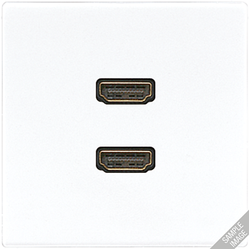 JUNG 2 x HDMI, слоновая кость MALS1133