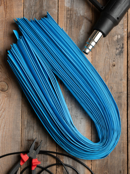 Купить EKF PROxima Термоусаживаемая трубка ТУТ нг 16/8 синяя в отрезках по 1м