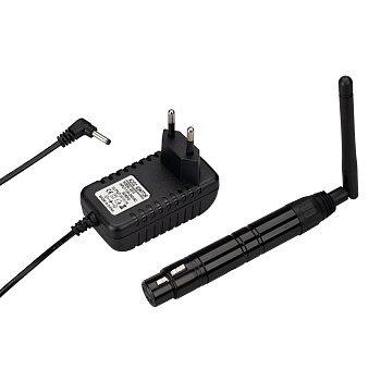Arlight Усилитель SMART-DMX-Receiver Black (5V, XLR3 Male, 2.4G) (IP20 Металл, 5 лет) 028417